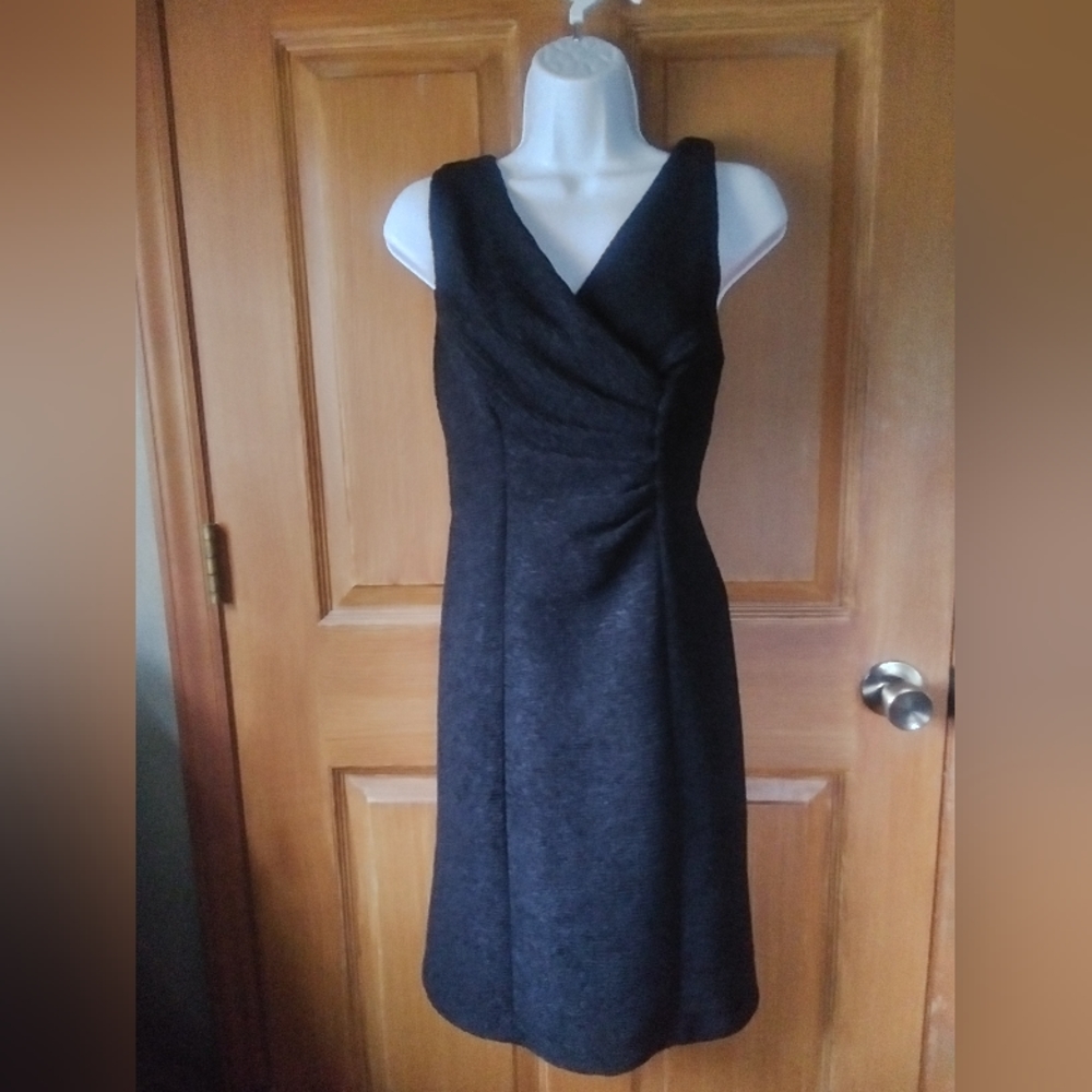Coldwater Creek sleeveless, v-neck, black dress